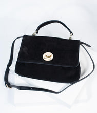 Load image into Gallery viewer, Black Suede Annie Crossbody Purse