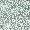 Load image into Gallery viewer, 1970s Dusty Sage Leopard Print Pleated Midi Skirt