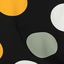 Load image into Gallery viewer, 1960s Style Black & Multicolor Large Dot Blouse