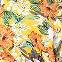 Load image into Gallery viewer, 1960s Style Yellow & Orange Tropical Floral Fit & Flare Dress