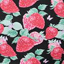 Load image into Gallery viewer, Black & Red Strawberry Print Bow Blouse