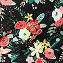 Load image into Gallery viewer, 1950s Black & Happy Floral Print Elena Swing Dress