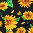 Load image into Gallery viewer, Black & Yellow Sunflower Audrey Swing Dress