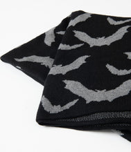 Load image into Gallery viewer, Black & Grey Bat Knit Blanket