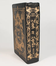 Load image into Gallery viewer, Black & Gold Book of Spells Crossbody Purse