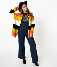Load image into Gallery viewer, Fall Stripe Open Cotton Knit Cardigan