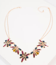 Load image into Gallery viewer, Gold &amp; Multicolor Rhinestone Necklace
