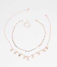 Load image into Gallery viewer, Golden Star Chain Necklace Set
