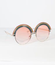 Load image into Gallery viewer, Golden Rainbow Rounded Sunglasses
