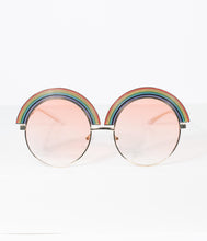 Load image into Gallery viewer, Golden Rainbow Rounded Sunglasses
