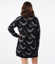 Load image into Gallery viewer, Black &amp; Grey Bats Open Long Cardigan
