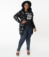 Load image into Gallery viewer, Plus Size Black &amp; Grey Bats Open Long Cardigan
