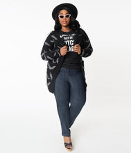 Load image into Gallery viewer, Plus Size Black &amp; Grey Bats Open Long Cardigan
