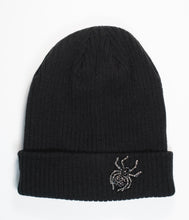 Load image into Gallery viewer, Black Rhinestone Spider Beanie Knit Hat
