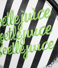 Load image into Gallery viewer, Beetlejuice x Unique Vintage Black &amp; Green Stripe Crossbody
