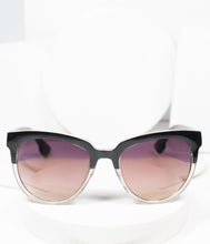 Load image into Gallery viewer, Clear &amp; Above Black Half Frame Cat Eye Sunglasses
