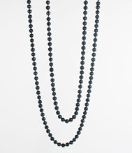 Load image into Gallery viewer, Black 60" Long Pearl Necklace
