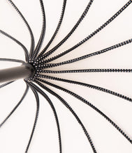 Load image into Gallery viewer, Vintage Style Ivory &amp; Black Polka Dot Princess Pagoda Umbrella
